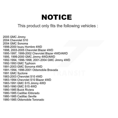 Steering Idler Arm Front TOR-K6251T For Chevrolet GMC S10 Blazer Jimmy Sonoma