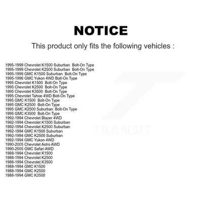Suspension Ball Joint Front Lower TOR-K6291 For Chevrolet GMC K1500 Astro K2500