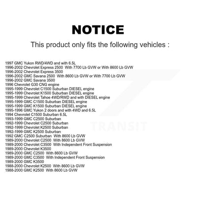 Suspension Ball Joint Front Upper TOR-K6344 For Chevrolet GMC K2500 C2500 K3500
