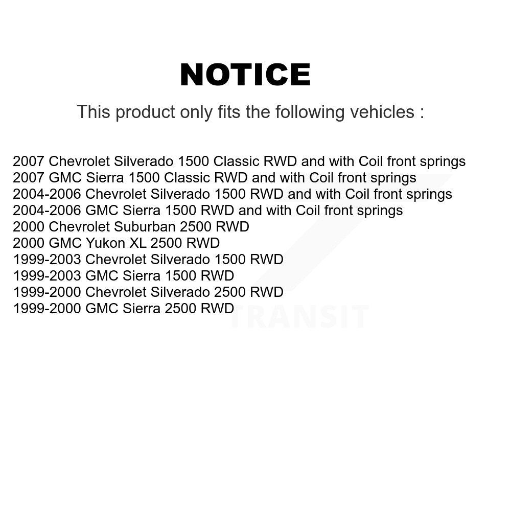Suspension Ball Joint Front Lower TOR-K6539 For Chevrolet Silverado 1500 GMC XL