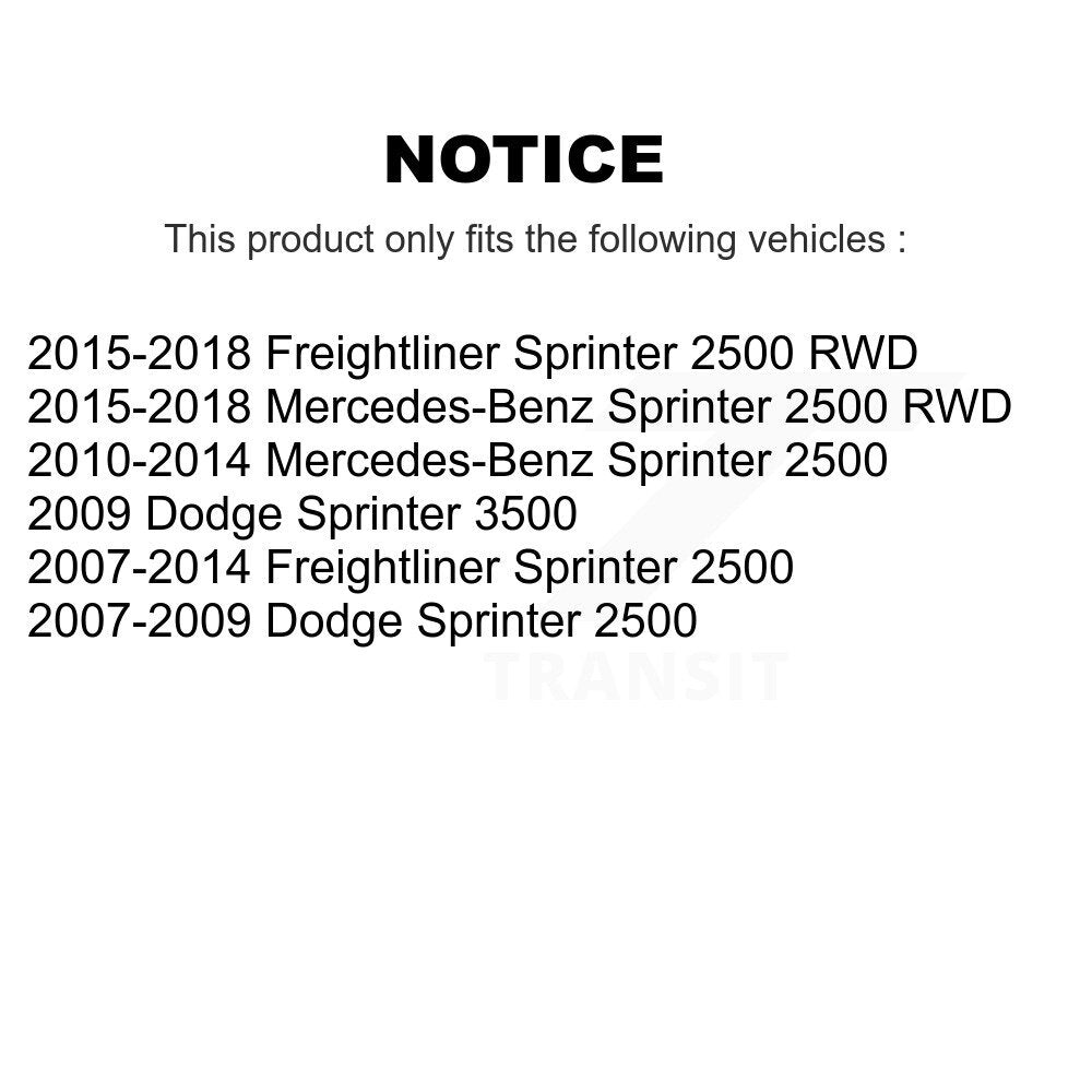 Suspension Stabilizer Bar Link Kit Rear TOR-K700434 For Sprinter 2500 Dodge 3500