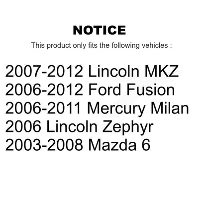 Suspension Stabilizer Bar Link Kit Rear TOR-K750007 For Ford Fusion Mazda 6 MKZ