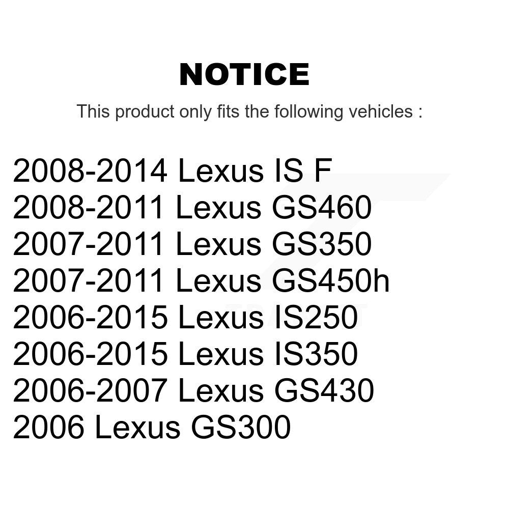 Suspension Stabilizer Bar Link Kit Rear TOR-K750288 For Lexus IS250 IS350 GS350