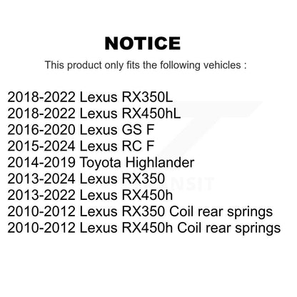 Suspension Stabilizer Bar Link Kit Left TOR-K750418 For Lexus RX350 Toyota RC F