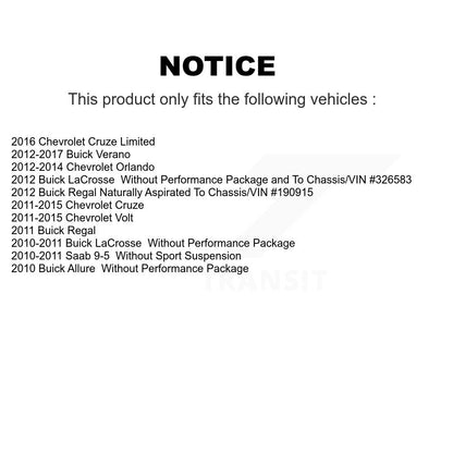 Suspension Stabilizer Bar Link Kit Front TOR-K750519 For Chevrolet Cruze Buick