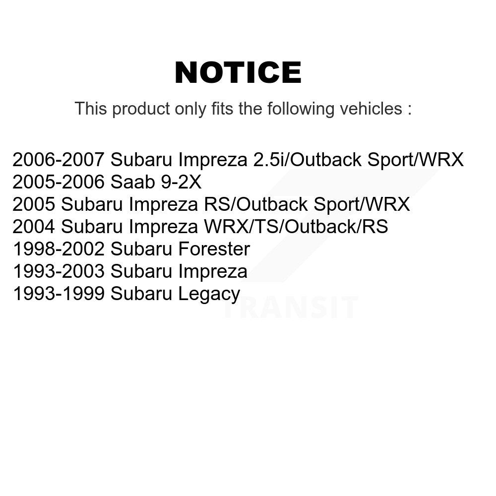 Suspension Stabilizer Bar Link Kit Rear TOR-K80875 For Subaru Impreza Forester