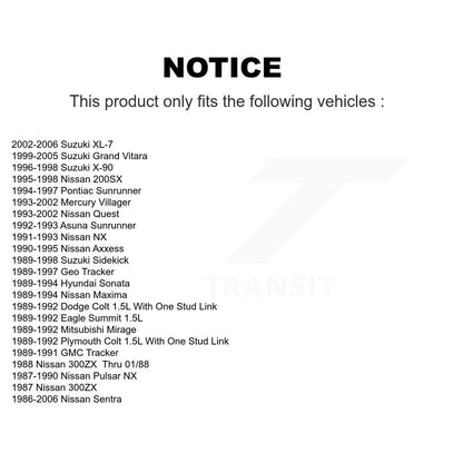 Suspension Stabilizer Bar Link Kit Front TOR-K9543 For Nissan Sentra Suzuki Geo